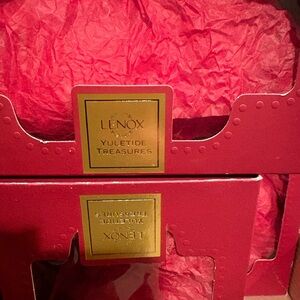 Lenox Yuletide Treasures Red and Gold Ornament Box